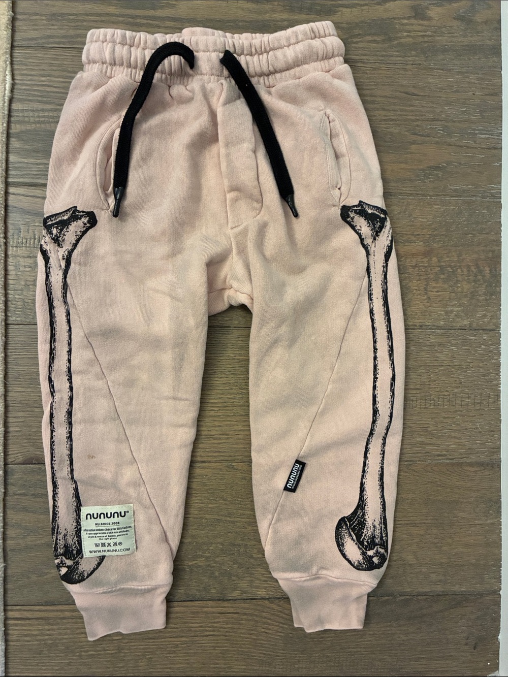 nununu Blush Bone-Print Jogger Pants